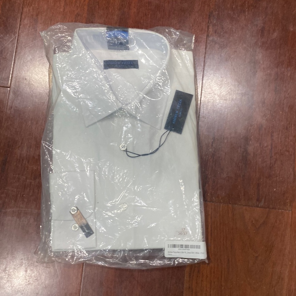 Men's High Quality 100% Fine Cotton Combed DressShirt Andrew Fezza  Size…